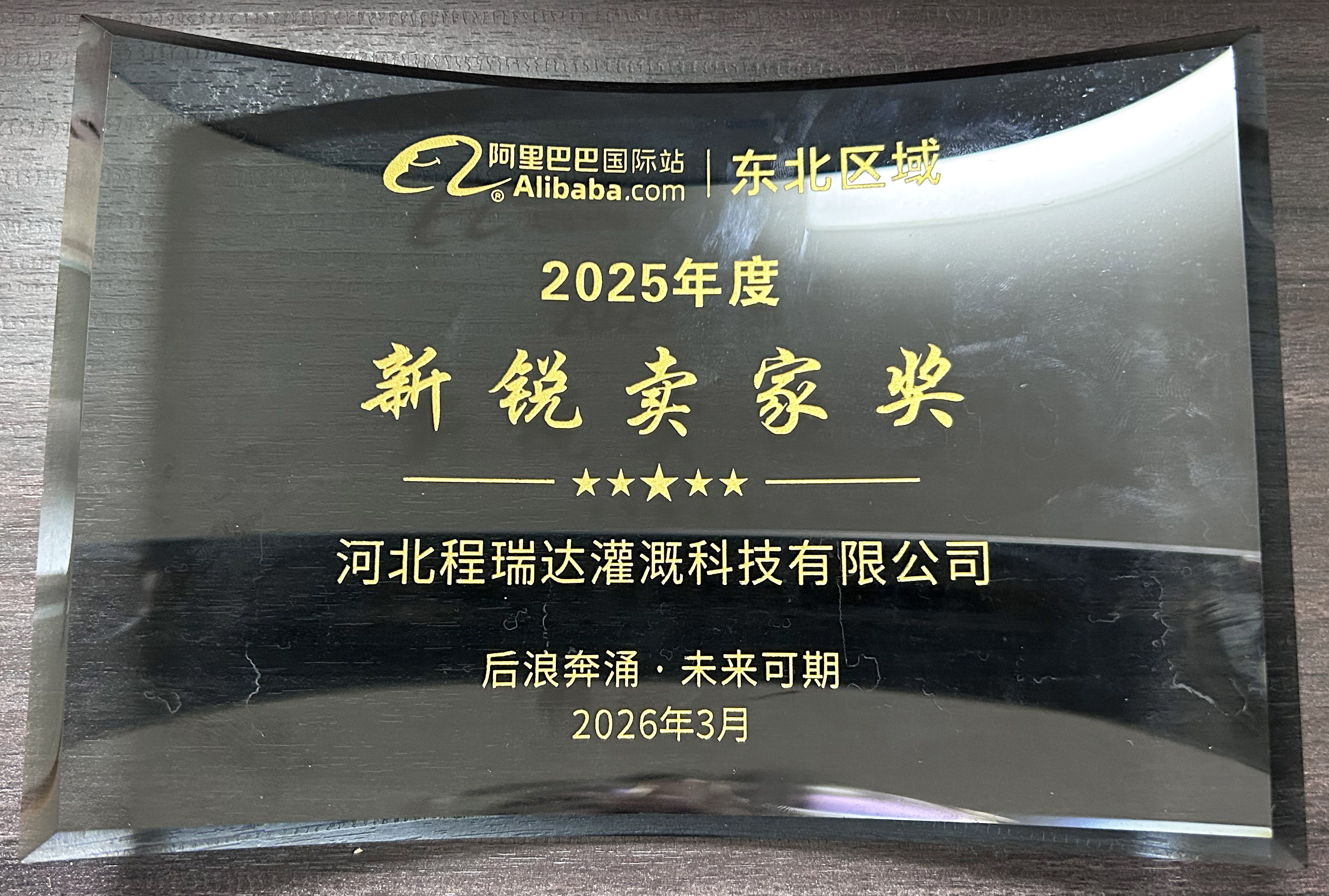 菏泽程瑞达灌溉 | 荣获阿里国际站新锐卖家奖