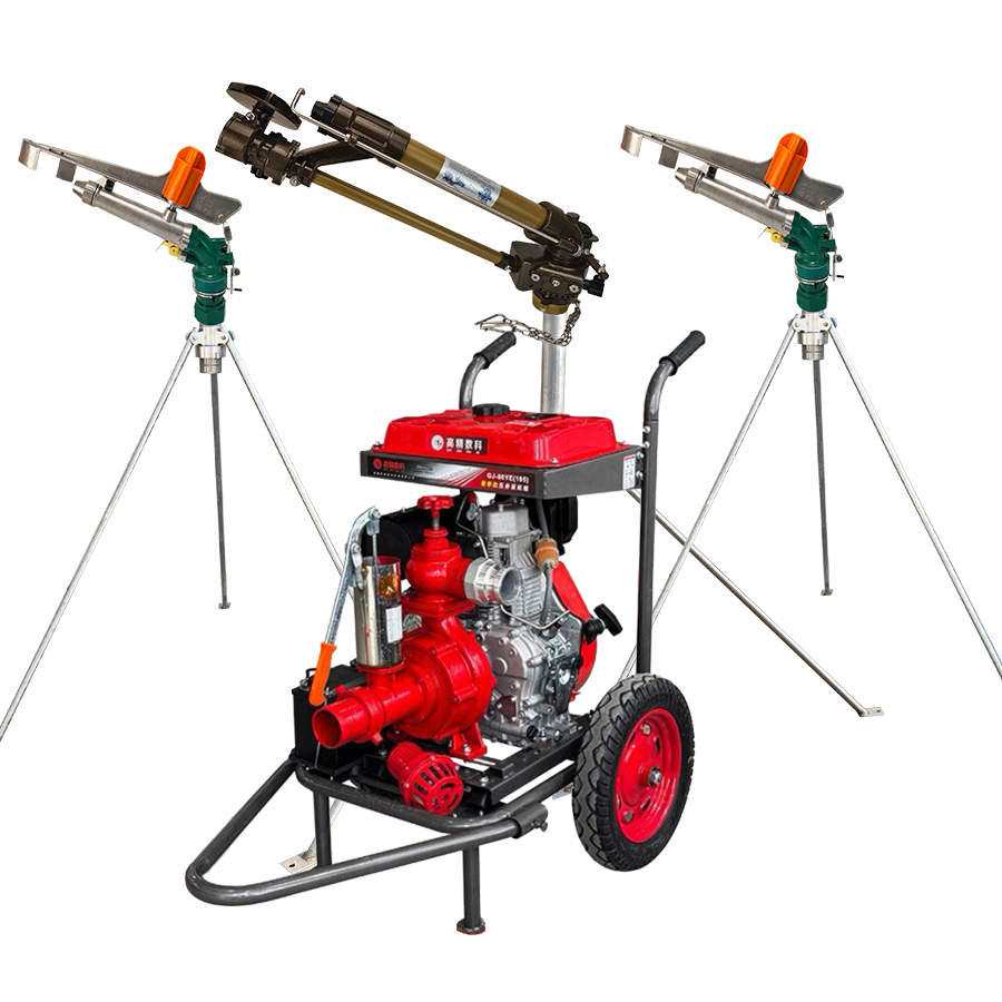 菏泽一体式灌溉机组 全套喷枪水带配齐 抗旱浇地神器